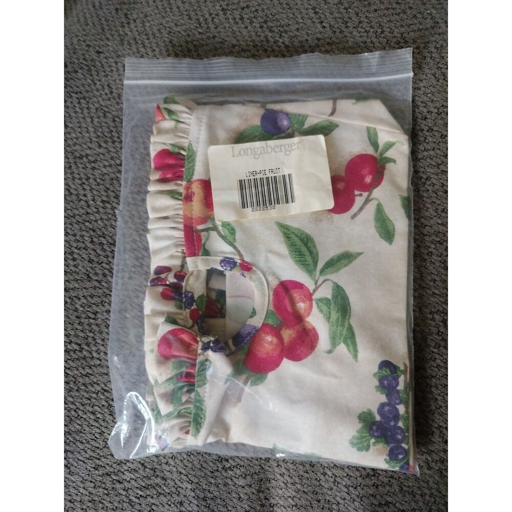 New Longaberger Pie Basket Fruit Medley Fabric Liner